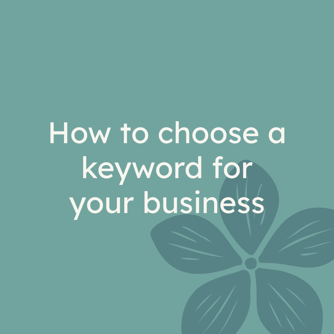 How to choose a keyword for your business